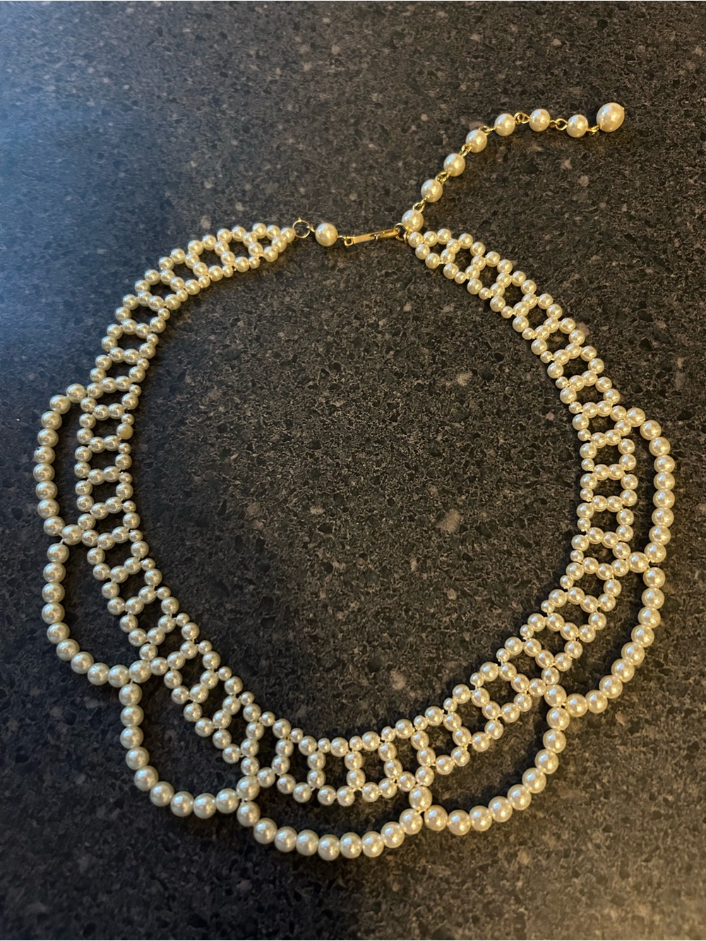 Pearl Multi-Strand Necklace - Cream Pearl Statement Necklace